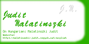 judit malatinszki business card